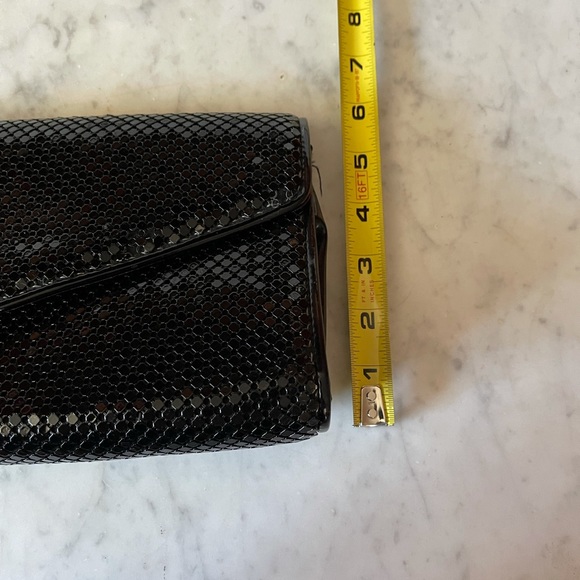 Vintage Whiting and Davis Black Mesh Clutch Purse - Picture 7 of 14
